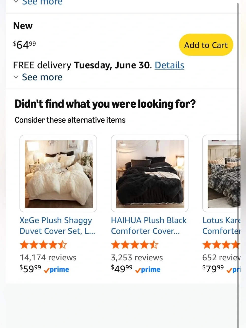 New Open Box Plush Shaggy Duvet Cover Set - 5 Pieces Faux Fur Fluffy Bed Sets/Q